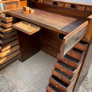 Old and authentic piece of furniture established watchmaker counter jeweler 1900