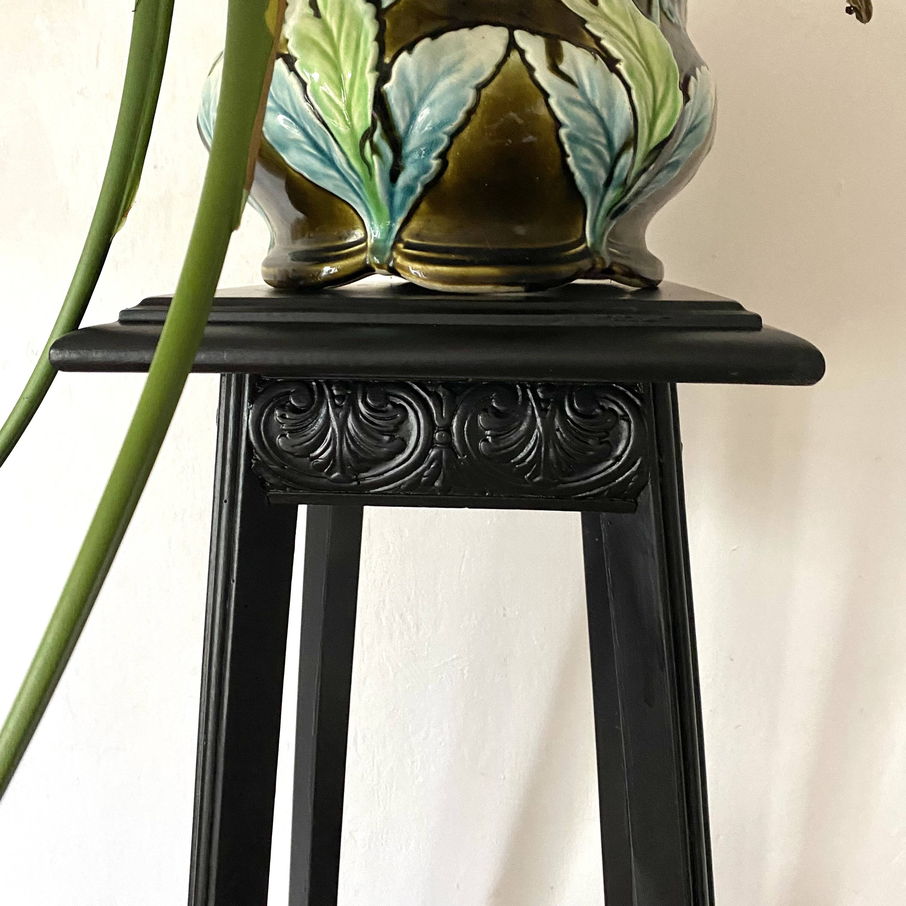 Bolster, old painted plant holder