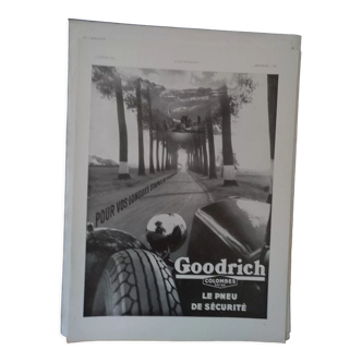 Une publicité papier pneu Goodrich