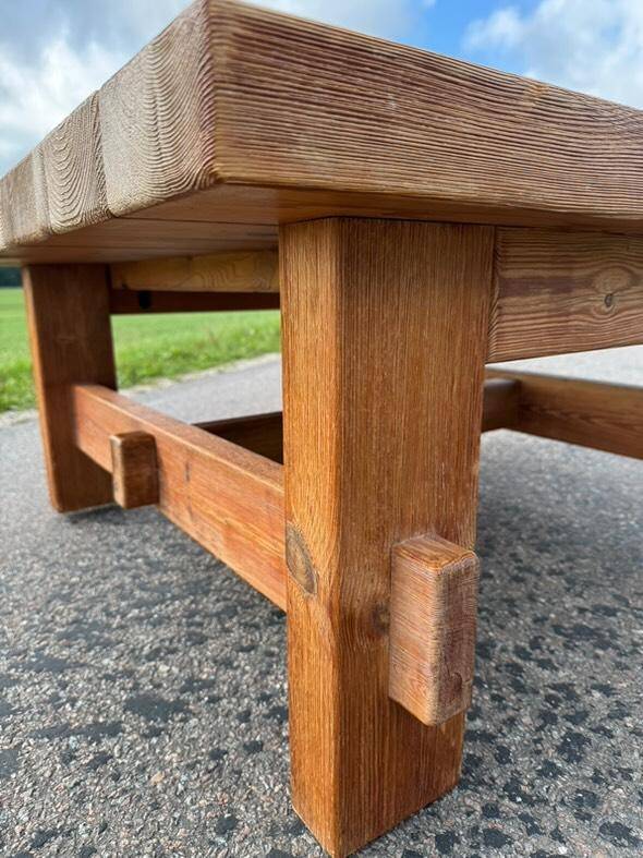 Chunky pine coffee table