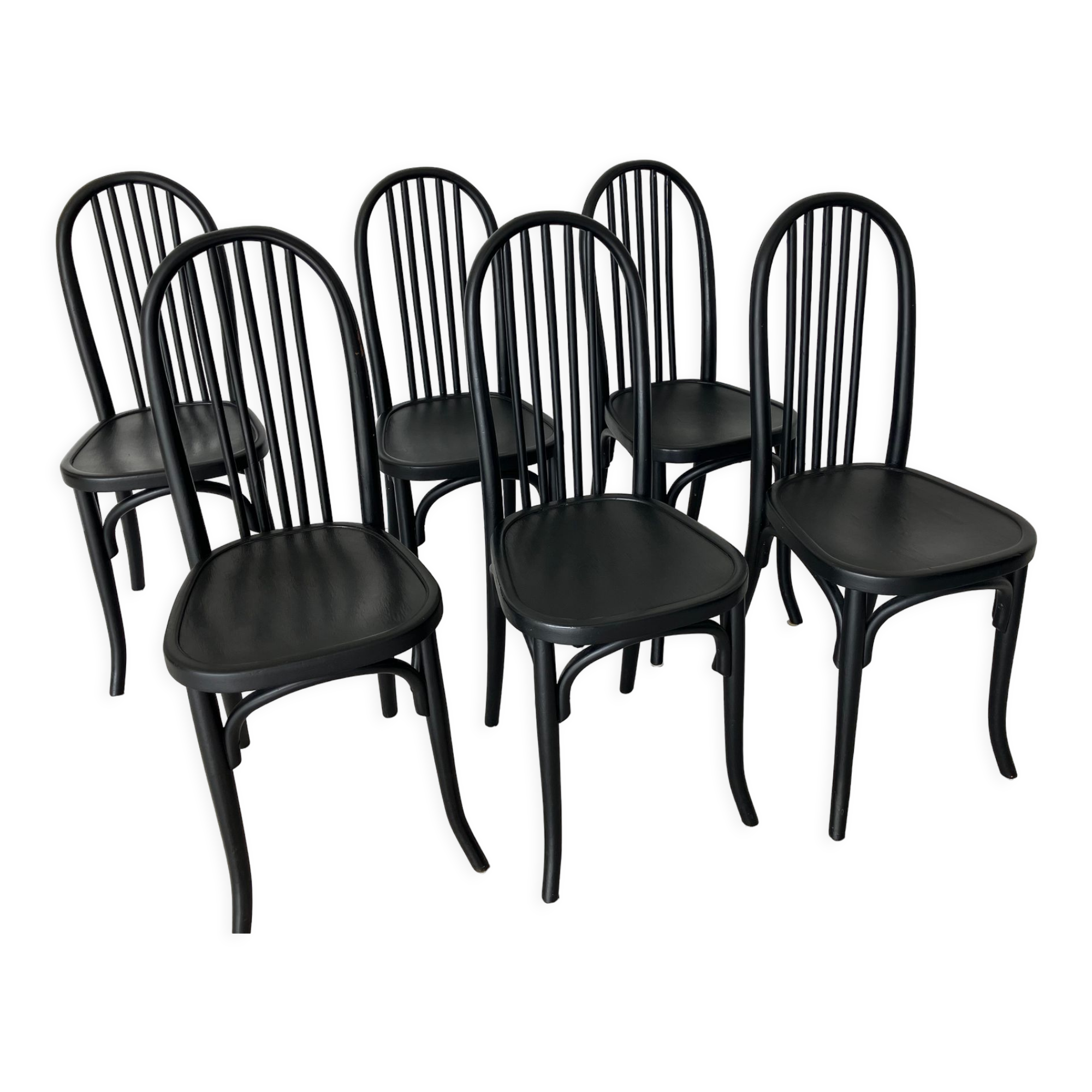 Black Baumann bistro chairs
