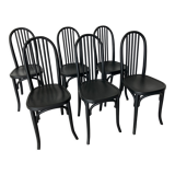 Black Baumann bistro chairs