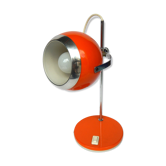 Eyeball floor lamp orange metal has ask ball space age of the 1970s