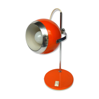 Eyeball floor lamp orange metal has ask ball space age of the 1970s