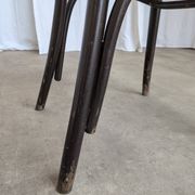 Vintage Bentwood Dining Chair: Black Thonet Style Cane Seat