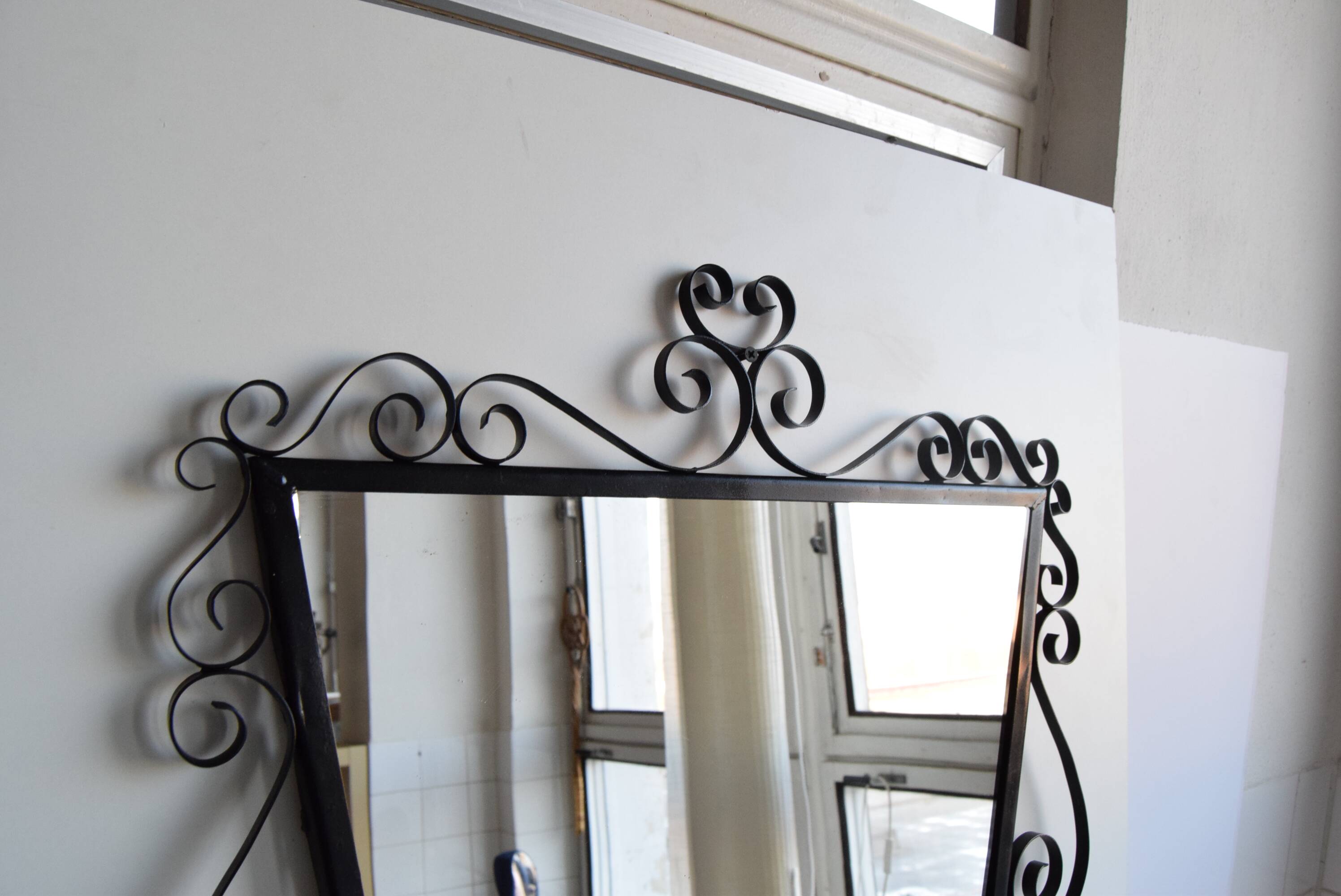 Mid-century 1970s wall mirror