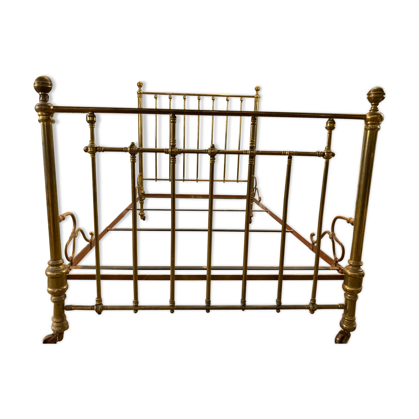 Vintage gold metal bed frame