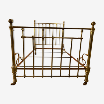 Vintage gold metal bed frame