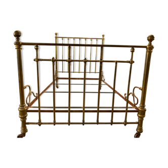 Vintage gold metal bed frame