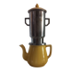 Yellow 1950s coffee pot porcelain and Bakelite selecta