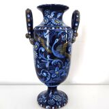 Small blue vase with birds