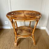 Rattan round table