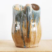 Art Nouveau inspired pitcher in flamed stoneware in the Denbac Rambervillers style