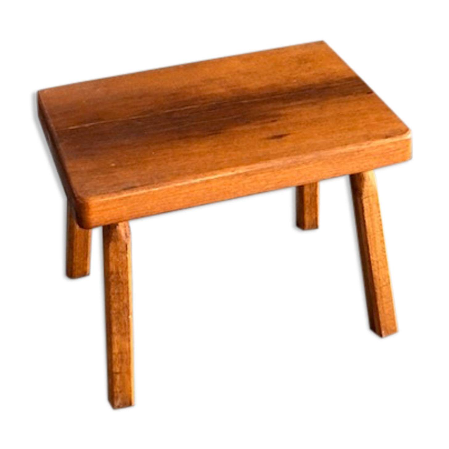 Varnished solid wood bench