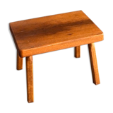 Varnished solid wood bench