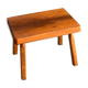 Varnished solid wood bench