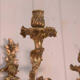 Pair of bronze sconces, mid-18th century