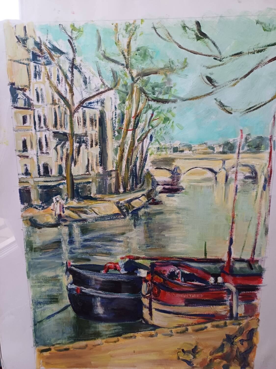Painting on paper, Parisian landscape