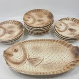 Service à poisson Sarreguemines 15 assiettes et plat