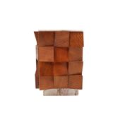 Brutalist Style Sideboard Made of Wood and Siena Marble, Italy