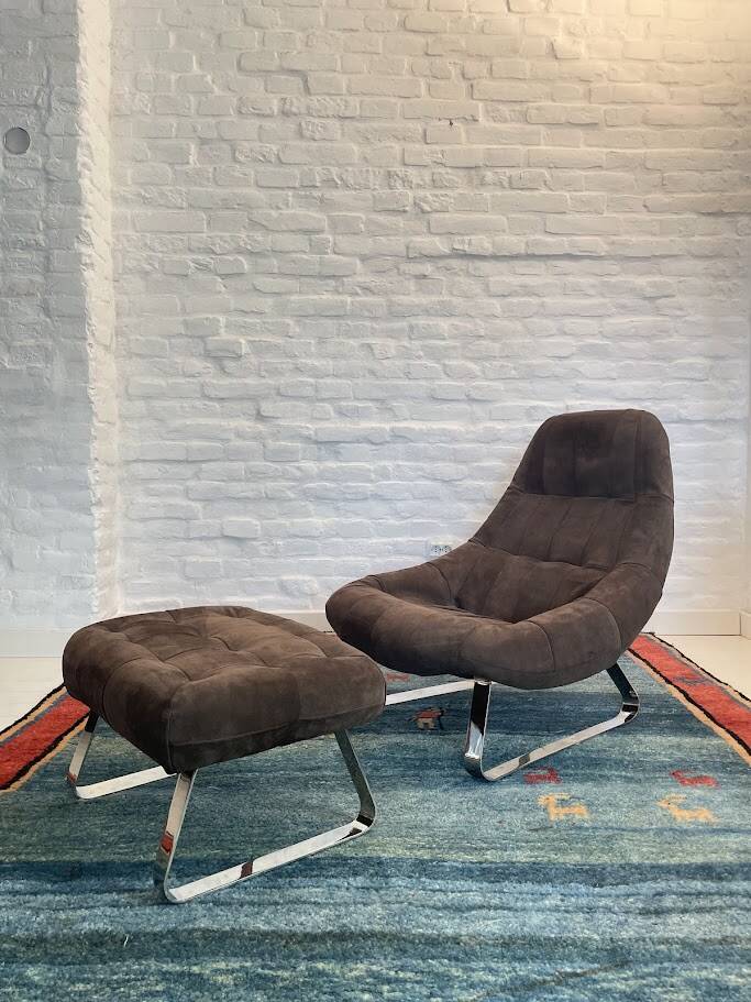 Chaise et ottoman Earth par Percival Lafer, années 1970, Brésil.