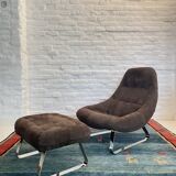 Fauteuil et pouf Earth de Percival Lafer, Brésil, années 1970