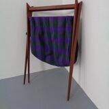 Danish Foldable Teak Magazine Rack, 1960s