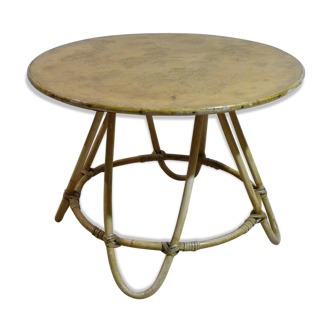 Coffee table or extra round rattan