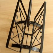 Handmade wrought iron magazine rack - vintage