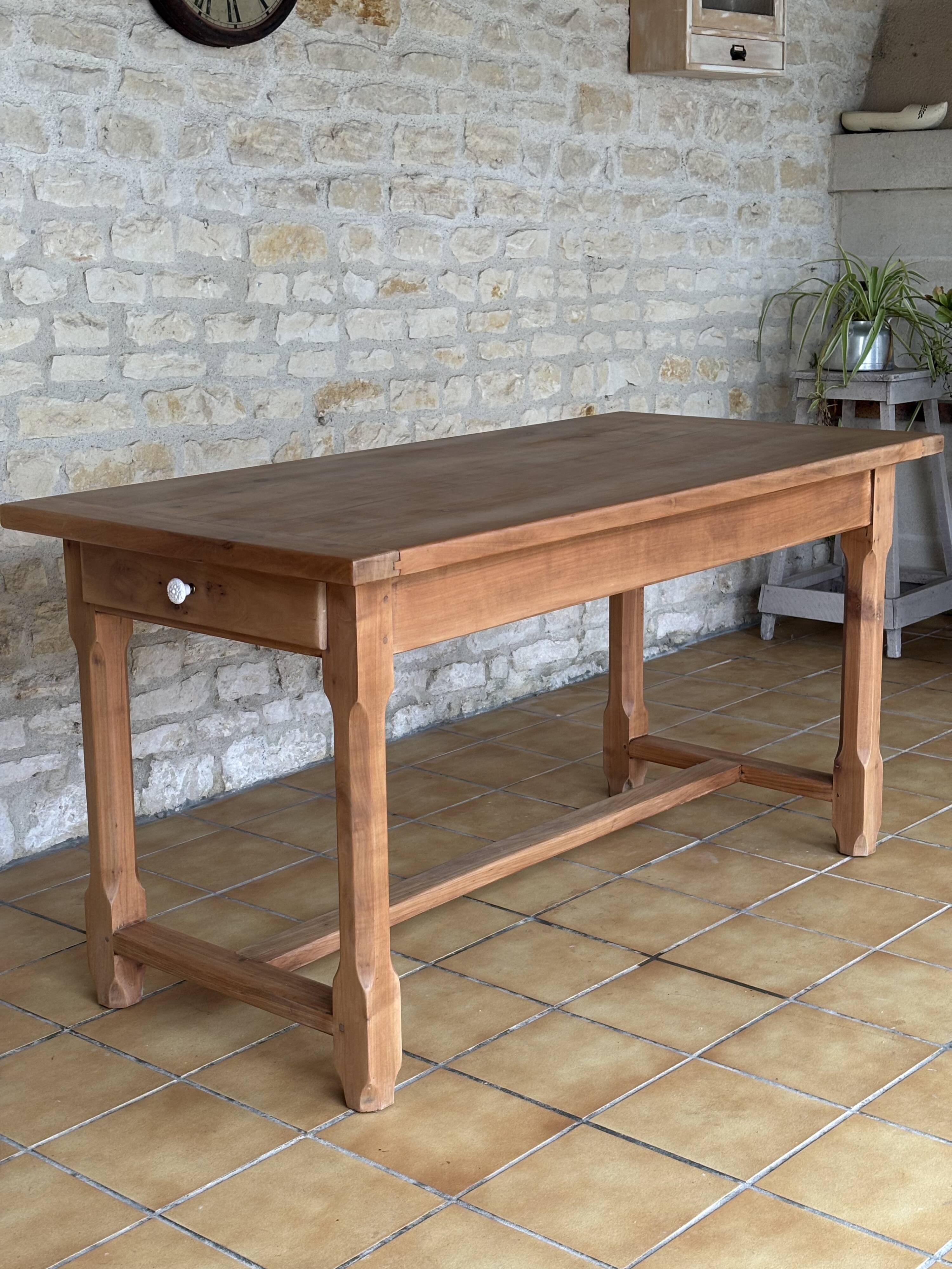 Farm table in cherry wood
