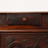 Rare French provincial carved cabinet or buffet with great patina, dated 18