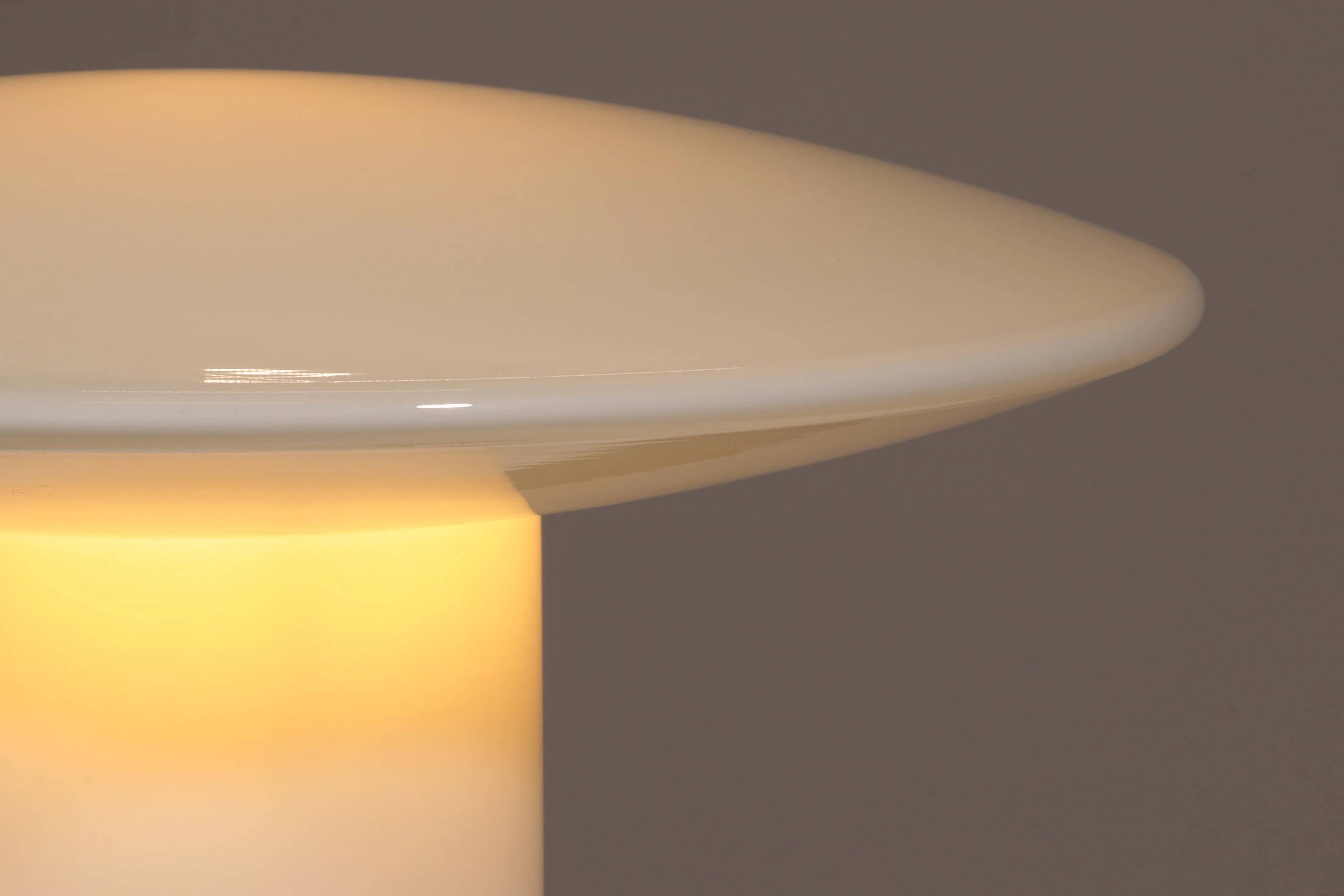 Glass mushroom table lamp attributed to Peill & Putzler, Germany, 1970s
