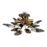 Vintage sputnik ceiling light — glass spikes