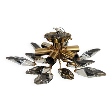 Vintage sputnik ceiling light — glass spikes