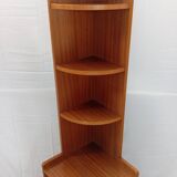 1960s teak corner shelf unit