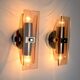 Pair of Veca wall lamps in pink Murano glass Italy 1970