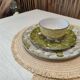 Low table in exotic wood with its safety glass