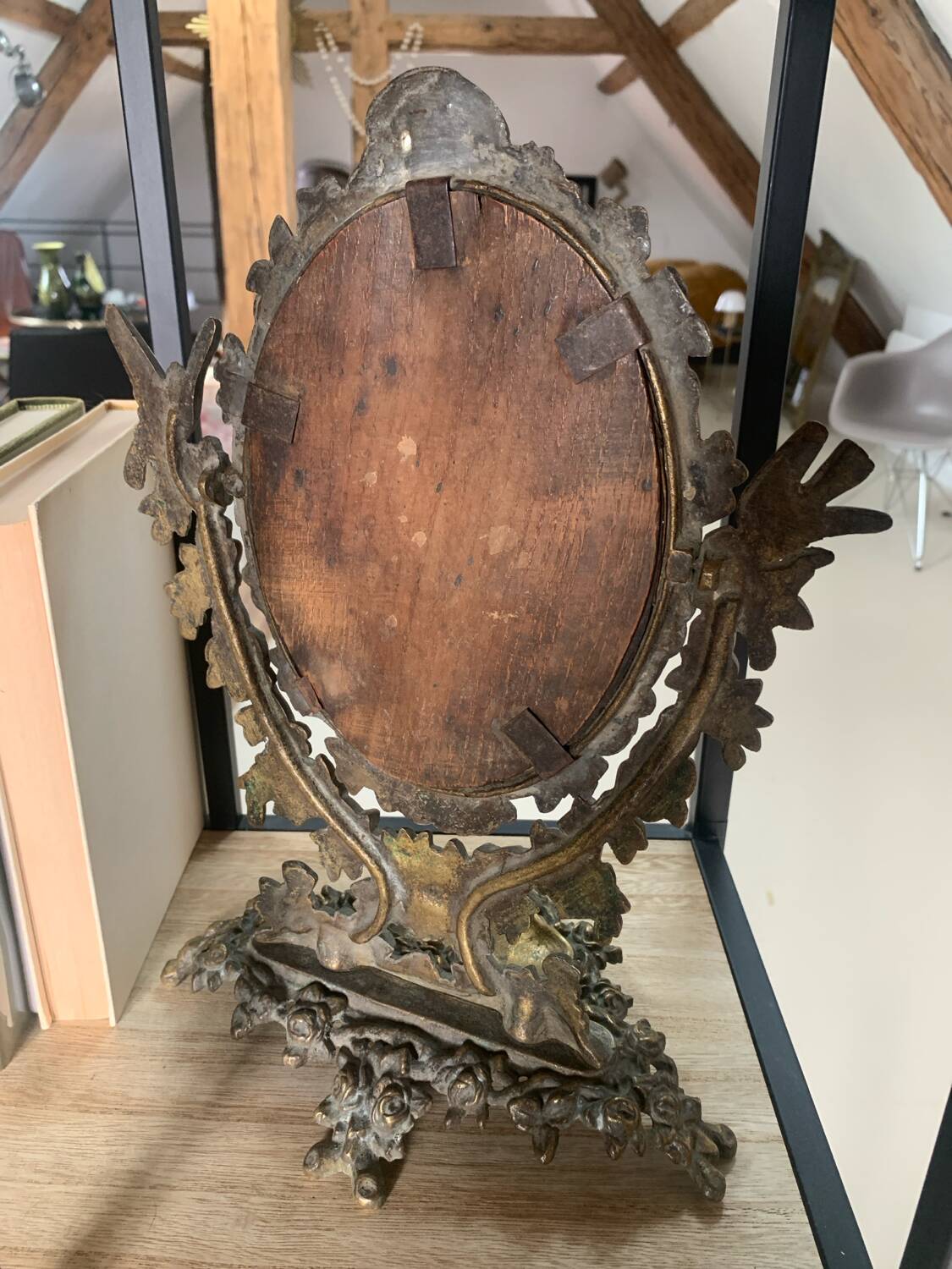 Psyche mirror in brass