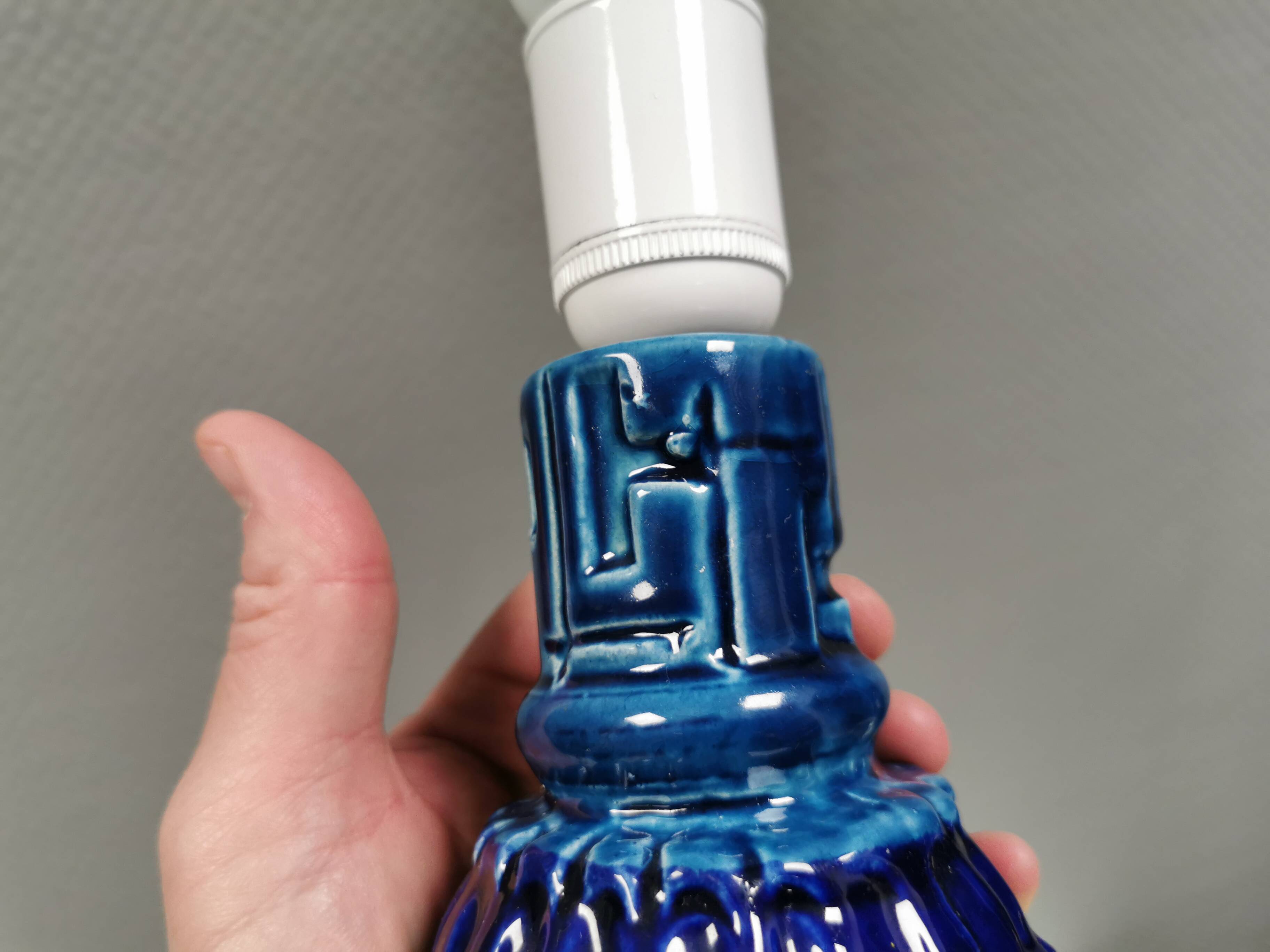 Small ceramic table lamp, Denmark 1970-80s.