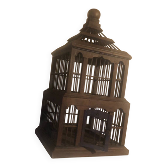 Wooden birdcage