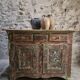 French rustic buffet in walnut, 18th century, 3 drawers and 2 doors.