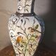 ceramic vase with birds BOHEMIA porcelain 1960 37x17 beautiful size