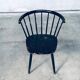 Mid-Century Scandinavian Design Curved Spindle Back Side Chair, Denmark, 1960s