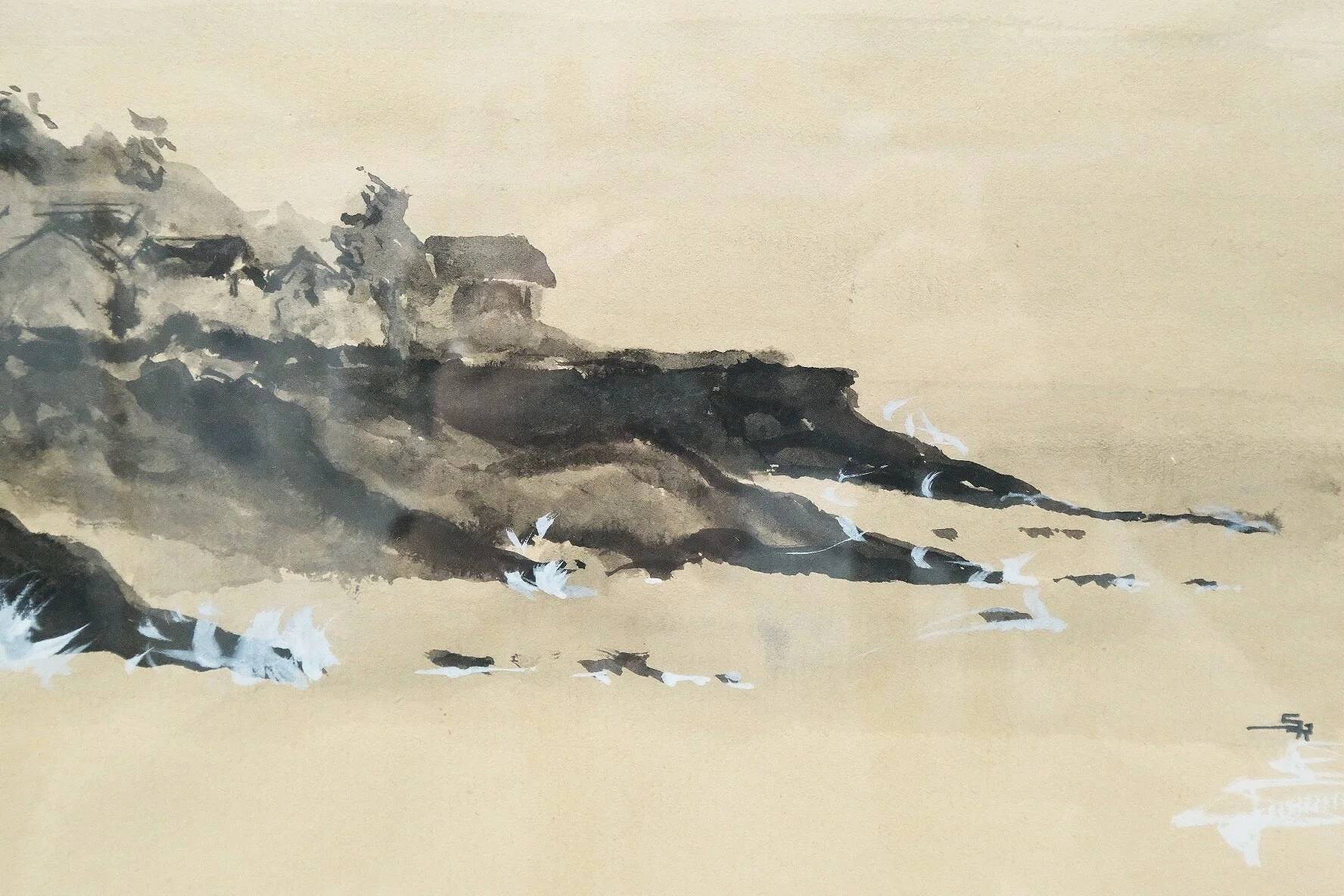 Watercolor on paper signed