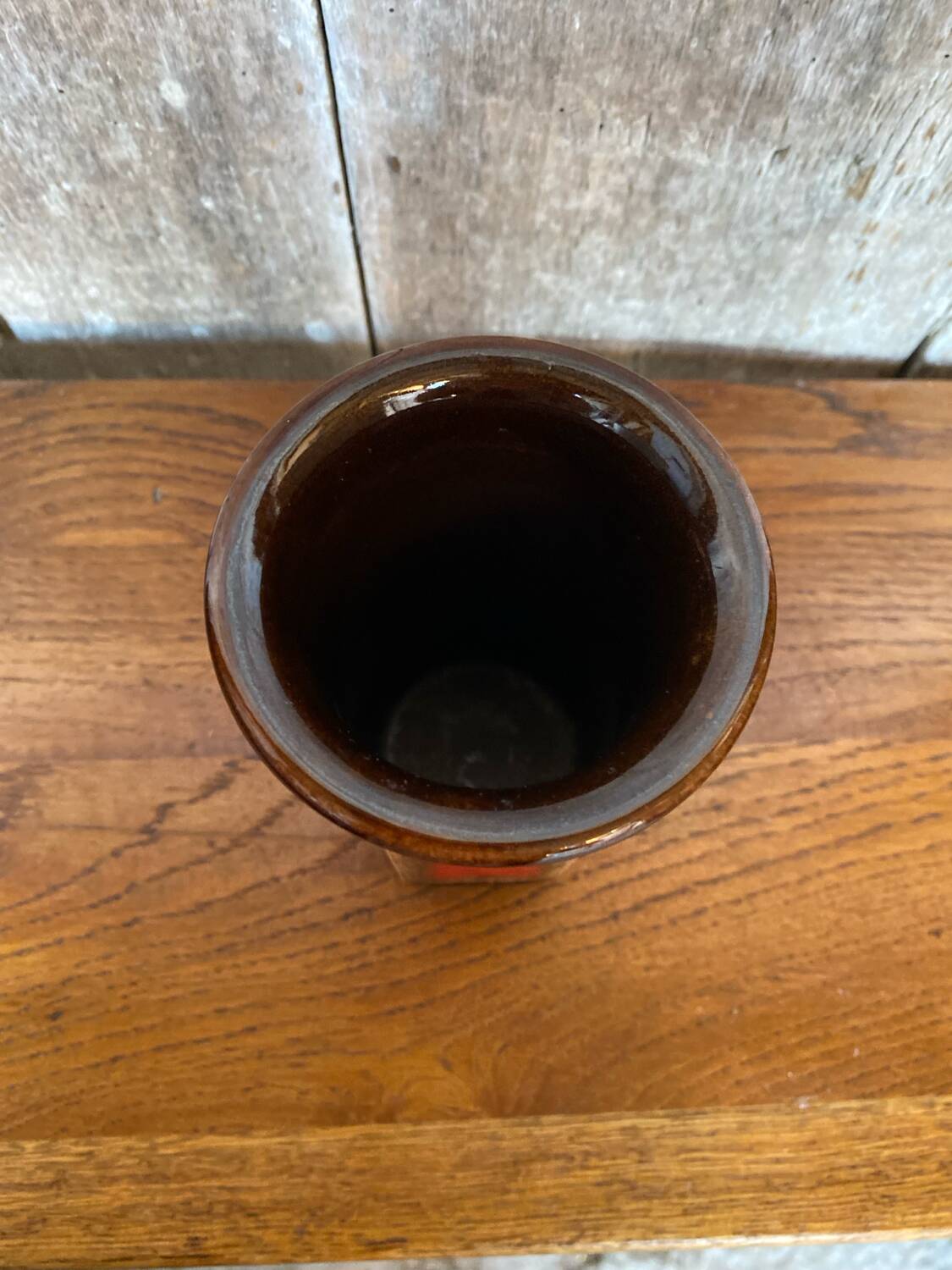 Antique Vase Scheurich Keramik Ceramic Brown Red West Germany Vintage #B767