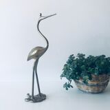 Heron, brass bird