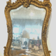 Mirror rocaille style Louis XV in wood and gilded stucco XX century