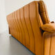 Ancien Canapé 3 places De Sede en cuir épais cognac design années 70