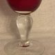 Set de 6 verres soufflés bullés rouges à pied