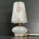 Vintage 1970 glass lamp with flower decor 70s 1970s